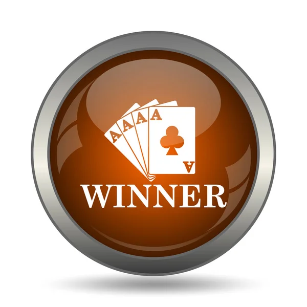 Ikona winner Poker — Zdjęcie stockowe