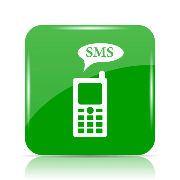 Pictogram Sms Internet Knop Witte Achtergrond — Stockfoto