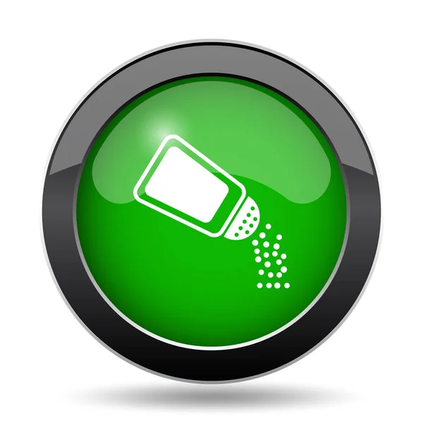 Salt icon, green website button on white background