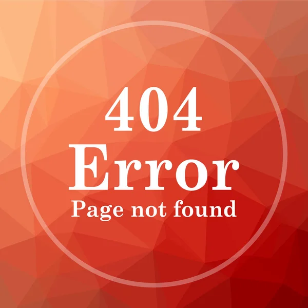 404 エラー アイコン 低ポリゴンの赤背景の 404 エラー Web サイト ボタン — ストック写真