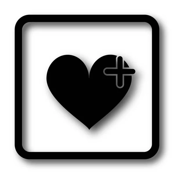 Heart Cross Icon Black Website Button White Background — Stock Photo, Image