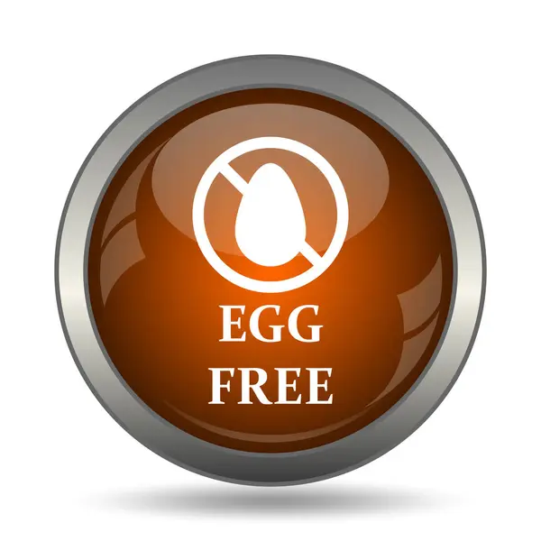 Egg Free Icon Internet Button White Background — Stock Photo, Image