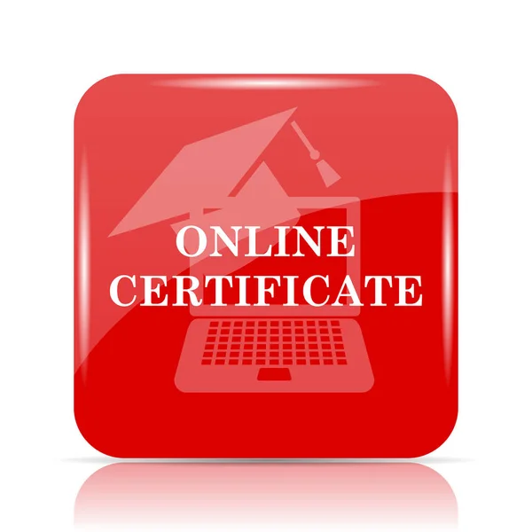 Ícone de certificado online — Fotografia de Stock