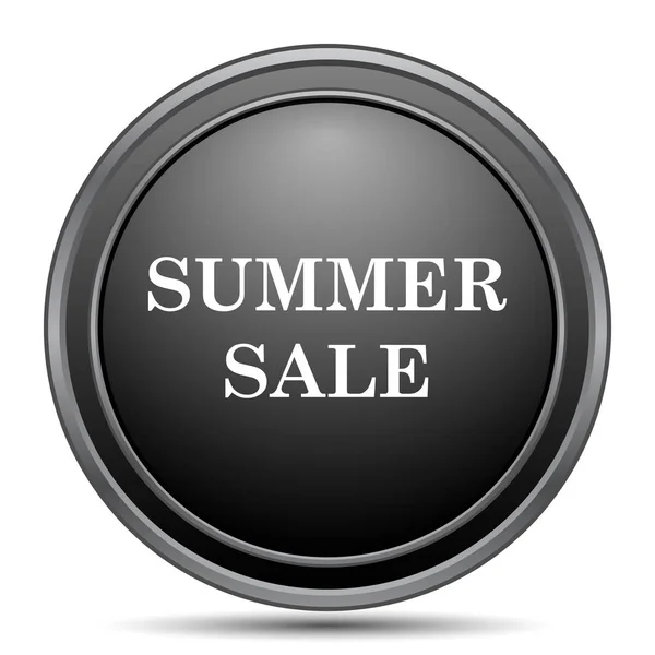 Summer Sale Icon Black Website Button White Background — Stock Photo, Image