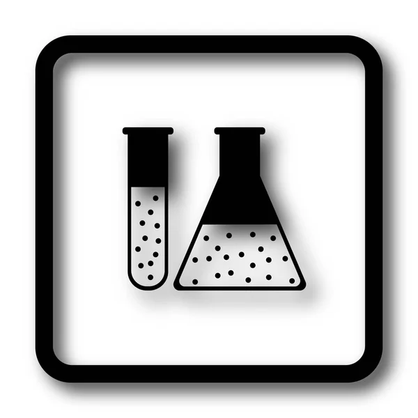 Chemie Nastavit Tlačítko Webové Stránky Ikonu Černé Bílém Pozadí — Stock fotografie