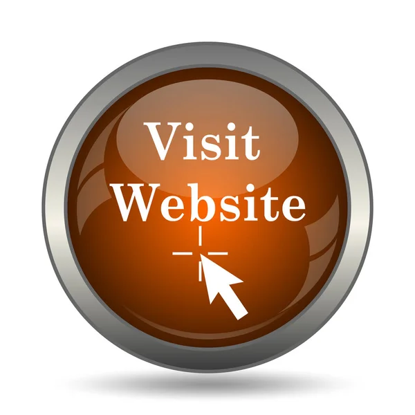 Visit website icon. Internet button on white background.