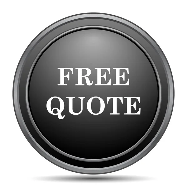 Free Quote Icon Black Website Button White Background — Stock Photo, Image