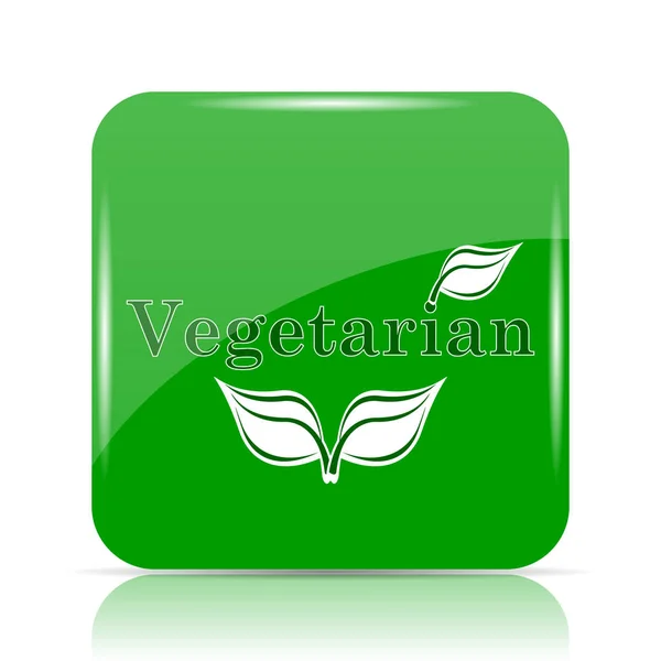 Vegetarian Icon Internet Button White Background — Stock Photo, Image