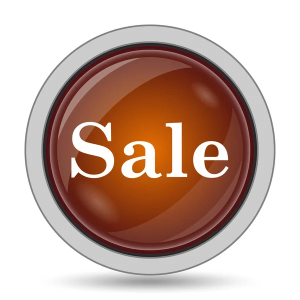 Πώληση Ιστοσελίδα Εικονίδιο Πορτοκαλί Κουμπί Λευκό Φόντο — Φωτογραφία Αρχείου