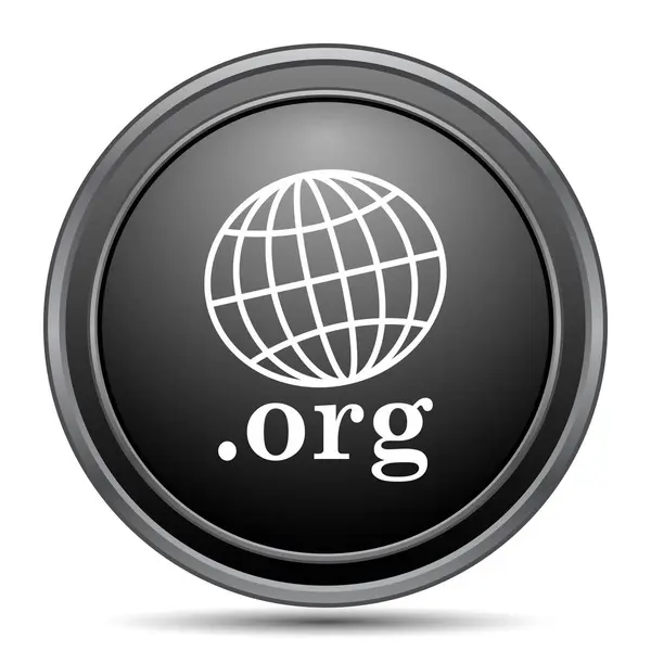Значок Org Чорна Кнопка Веб Сайту Білому Тлі — стокове фото