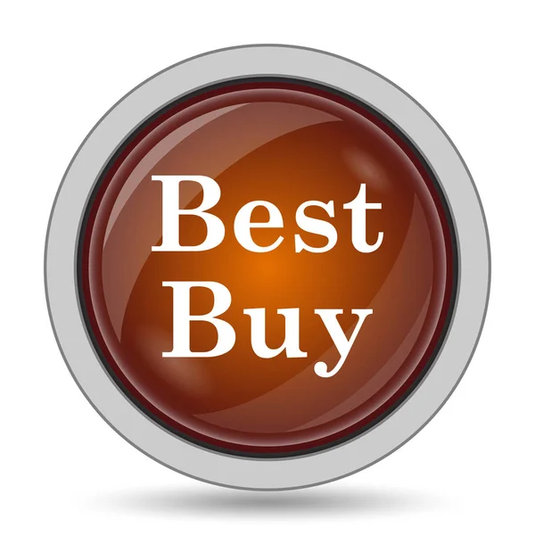 Лучший Значок Покупки Оранжевая Кнопка Веб Сайта Белом Фоне — стоковое фото