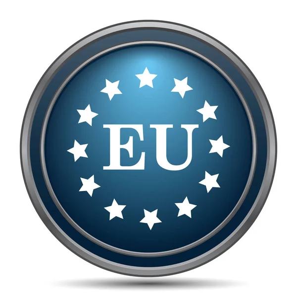 European Union Icon Internet Button White Background — Stock Photo, Image