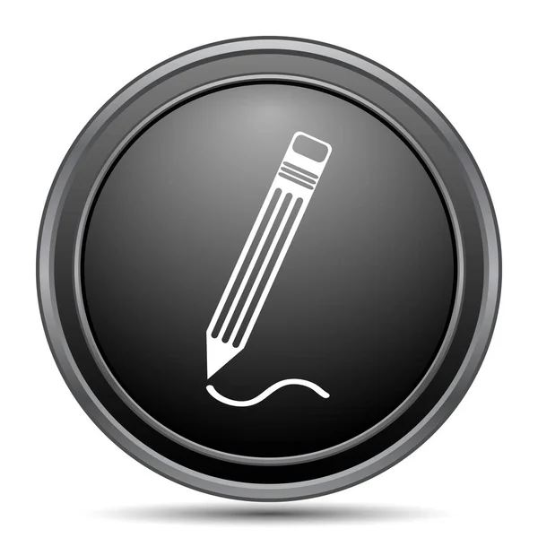 白い背景のアイコン 黒いウェブサイトのボタンをペン — ストック写真