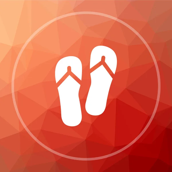 Icono Zapatillas Zapatillas Botón Del Sitio Web Rojo Bajo Fondo —  Fotos de Stock
