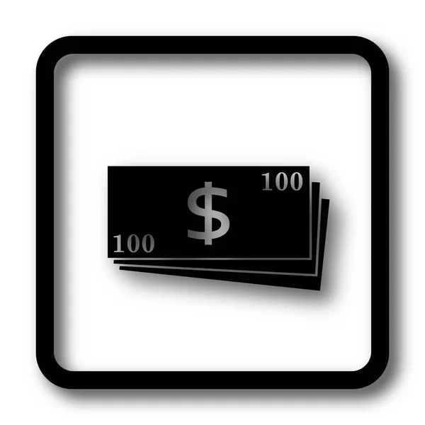 Money Icon Black Website Button White Background — Stock Photo, Image