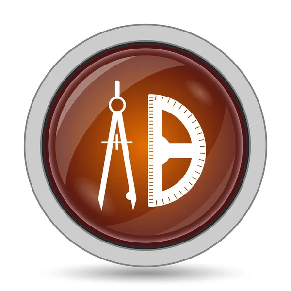 Icono Aprendizaje Electrónico Botón Naranja Del Sitio Web Sobre Fondo —  Fotos de Stock