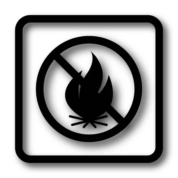 Oheň zakázané ikony — Stock fotografie