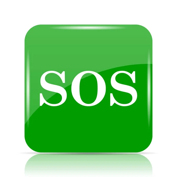 Sos Icon Internet Button White Background — Stock Photo, Image