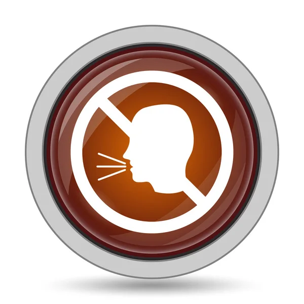 Sin Icono Parlante Botón Naranja Del Sitio Web Sobre Fondo —  Fotos de Stock