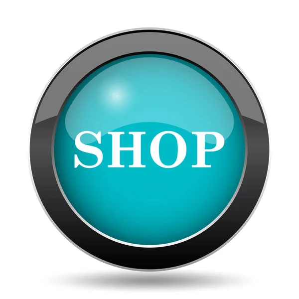 Shop Icon Shop Website Button White Background — Stock Photo, Image