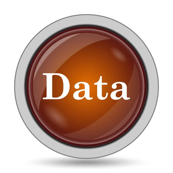Datensymbol Orangefarbener Website Knopf Auf Weißem Hintergrund — Stockfoto