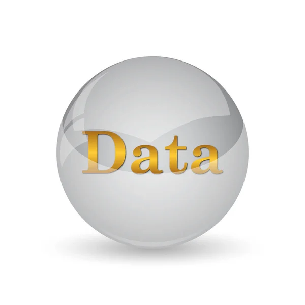 Data Icon Internet Button White Background — Stock Photo, Image