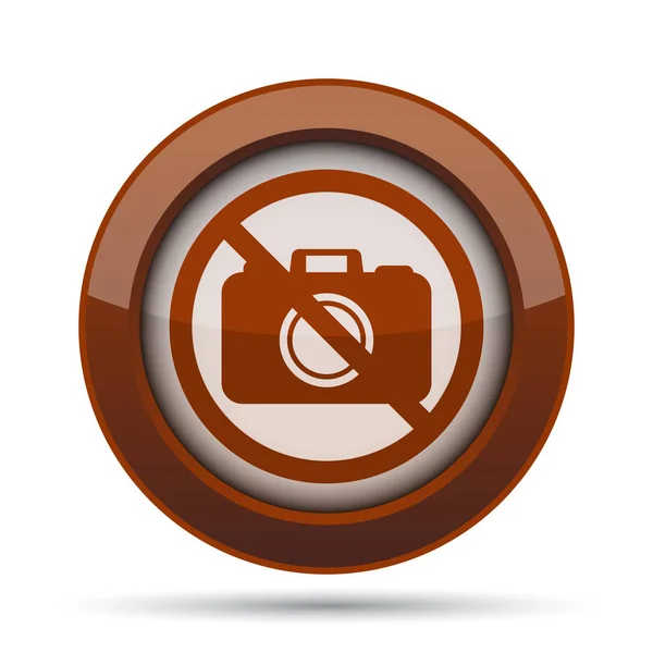 Forbidden Camera Icon Internet Button White Background — Stock Photo, Image