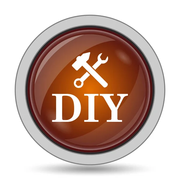 Diy Icon Orange Website Button White Background — Stock Photo, Image