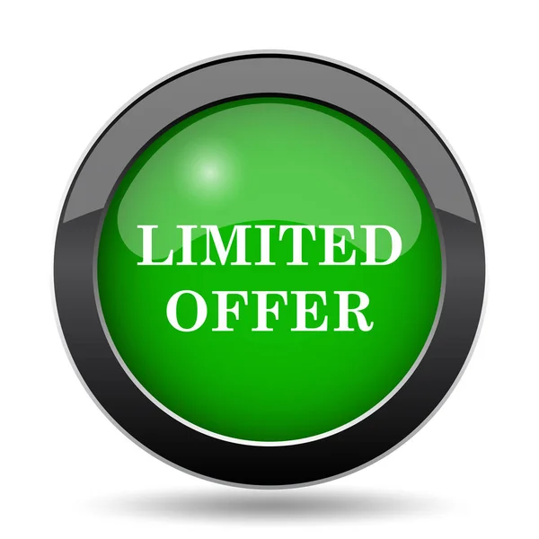 Icono Oferta Limitada Botón Verde Del Sitio Web Sobre Fondo —  Fotos de Stock