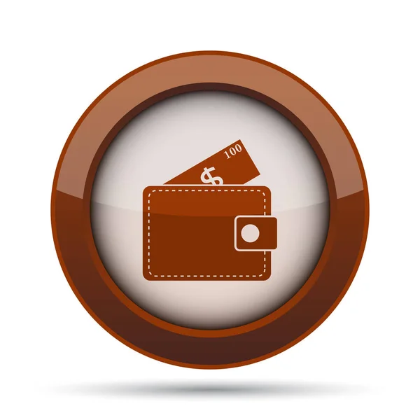 Wallet Icon Internet Button White Background — Stock Photo, Image