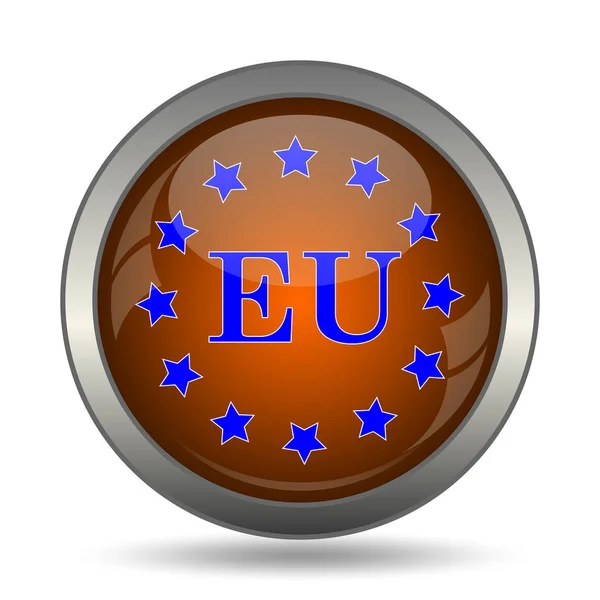 European Union Icon Internet Button White Background — Stock Photo, Image