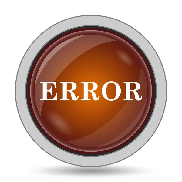 Error Icon Orange Website Button White Background — Stock Photo, Image