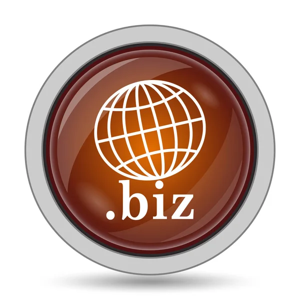 Biz Symbol Orangefarbener Website Knopf Auf Weißem Hintergrund — Stockfoto
