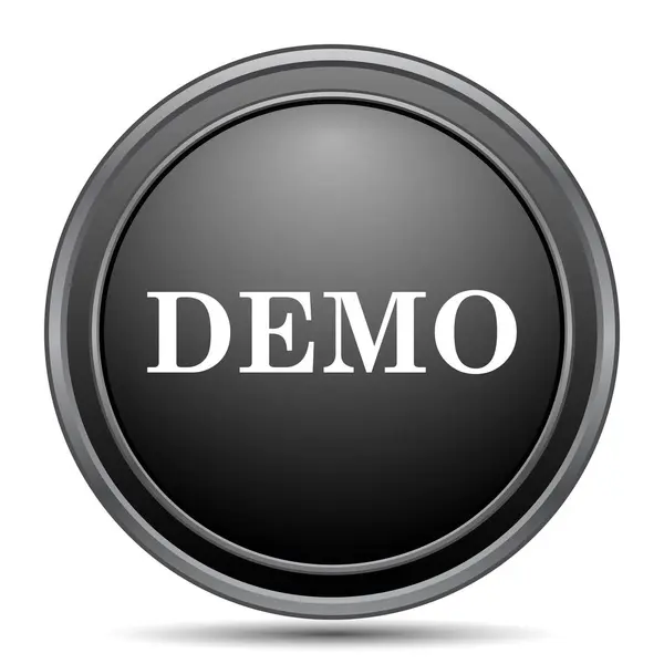 Demo Icon Black Website Button White Background — Stock Photo, Image