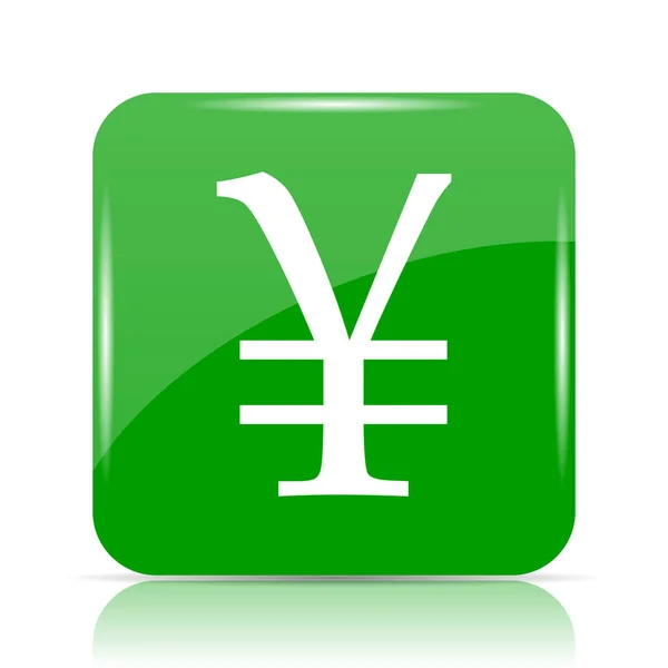 Yen Symbol Internet Taste Auf Weißem Hintergrund — Stockfoto