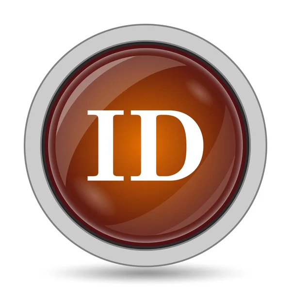 Icône Identification Bouton Site Web Orange Sur Fond Blanc — Photo