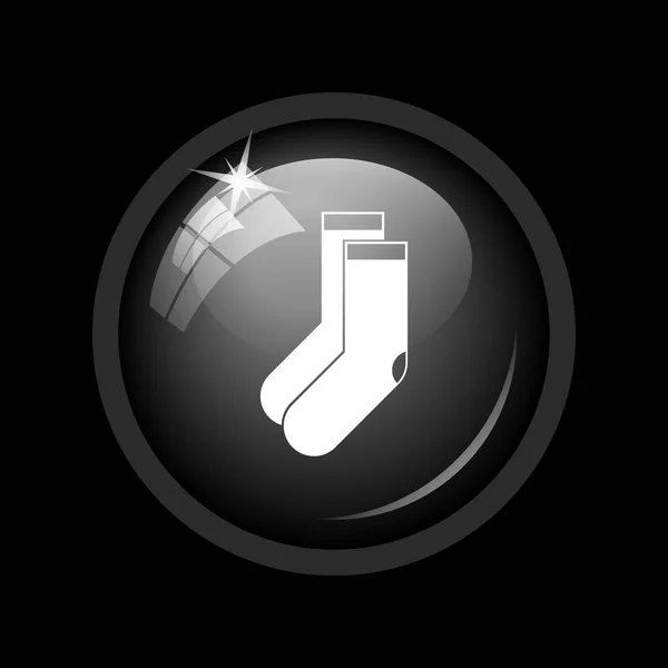 Socks Icon Internet Button Black Background — Stock Photo, Image