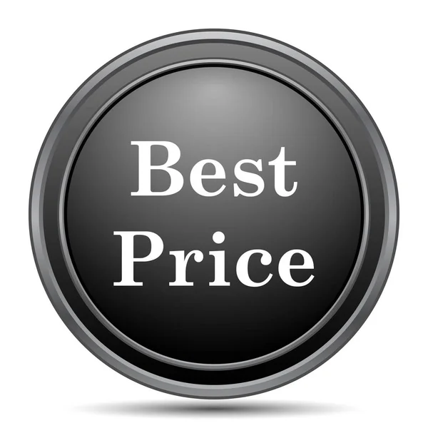 Иконка Лучшей Цены Черная Кнопка Веб Сайта Белом Фоне — стоковое фото