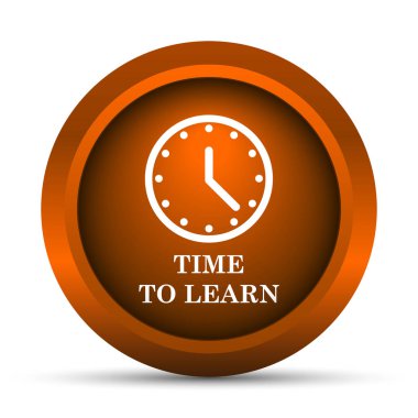 Simge öğrenme zamanı. Beyaz arka plan üzerinde Internet düğmesi