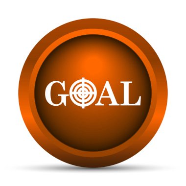 Hedef simgesi. Beyaz arka plan üzerinde Internet düğmesi