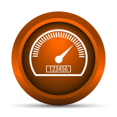 Hız göstergesi simgesi. Beyaz arka plan üzerinde Internet düğmesi