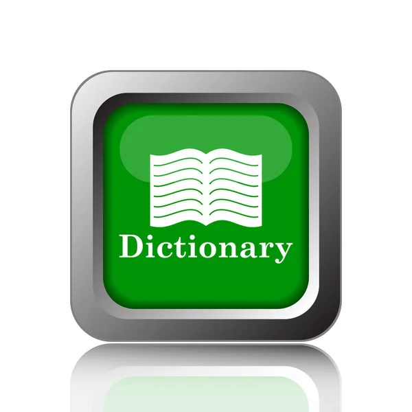 Dictionary Icon Internet Button Black Background — Stock Photo, Image