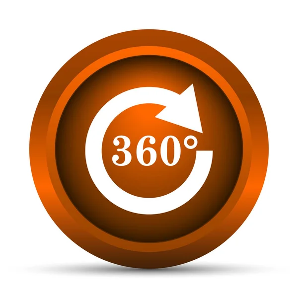 リロード 360 アイコン 白い背景の上のインター ネット ボタン — ストック写真