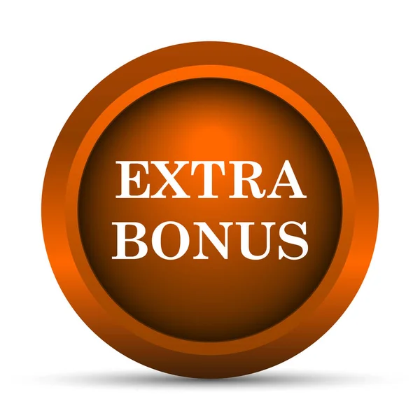 Extra Bonus Icon Internet Button White Background — Stock Photo, Image