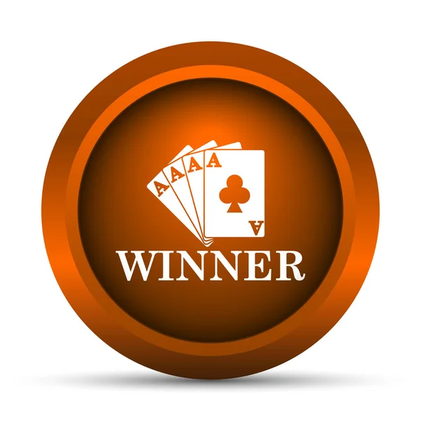 Ikona winner Poker — Zdjęcie stockowe