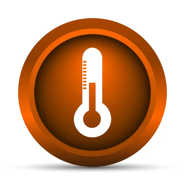 Icône Thermomètre Bouton Internet Sur Fond Blanc — Photo