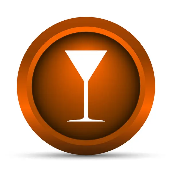 Martini Glas Ikon Internet Knappen Vit Bakgrund — Stockfoto