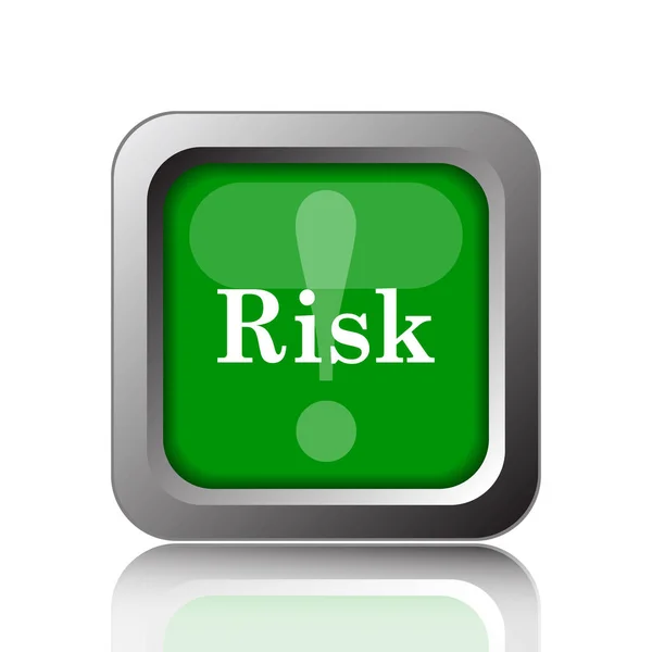 Risk icon. Internet button on black background