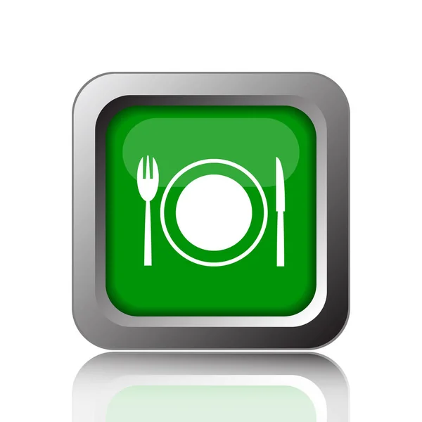 Restaurant icon. Internet button on black background