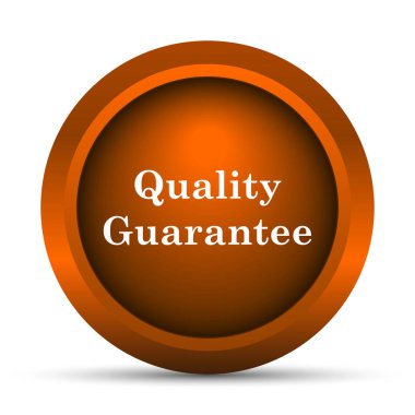 Kalite garantisi simgesi. Beyaz arka plan üzerinde Internet düğmesi